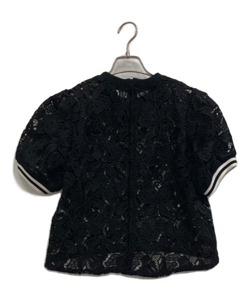 BORDERS at BALCONY（ボーダーズアットバルコニー）BORDERS AT BALCONY (ボーダーズアットバルコニー) レーストップ ブラック サイズ:38の古着・服飾アイテム