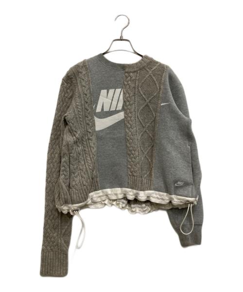 sacai（サカイ）sacai (サカイ) NIKE (ナイキ) SPLITCABLE TECH FLEECE SWEATSHIRT グレー サイズ:Sの古着・服飾アイテム
