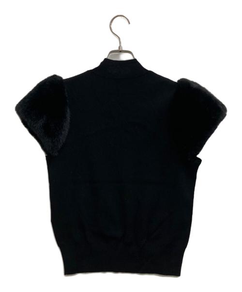 CELFORD（セルフォード）CELFORD (セルフォード) ショートファースリーブセーター ブラック サイズ:36の古着・服飾アイテム