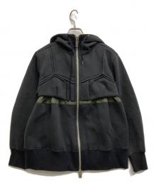 sacai（サカイ）の古着「Sweat Zip Up Blouson」｜グレー