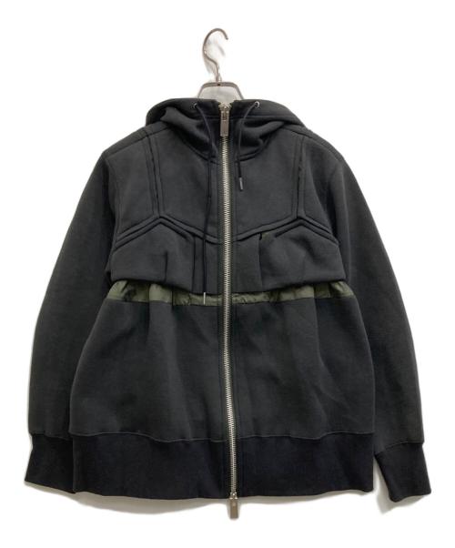 sacai（サカイ）sacai (サカイ) Sweat Zip Up Blouson グレー サイズ:1の古着・服飾アイテム
