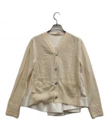 sacai（サカイ）の古着「バックプリーツカーディガン」｜ベージュ