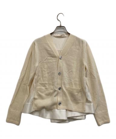 SACAI プリーツ カーディガン 中古・古着通販】sacai (サカイ) バックプリーツカーディガン ベージュ