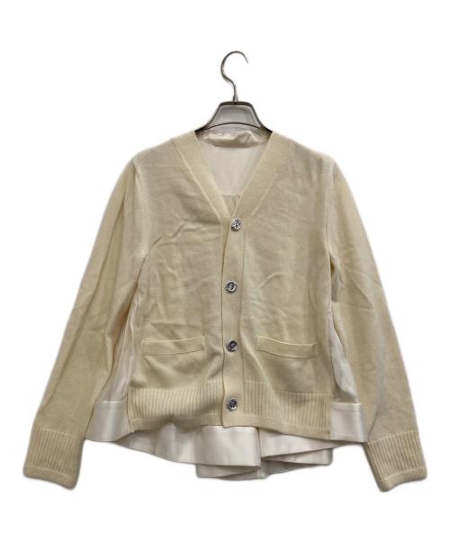 sacai（サカイ）sacai (サカイ) バックプリーツカーディガン ベージュ サイズ:1の古着・服飾アイテム