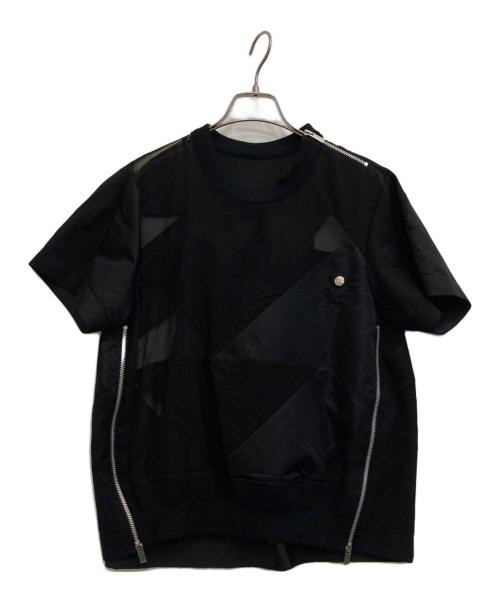sacai（サカイ）sacai (サカイ) 21SS Solid Mix Pullover ブラック サイズ:1の古着・服飾アイテム