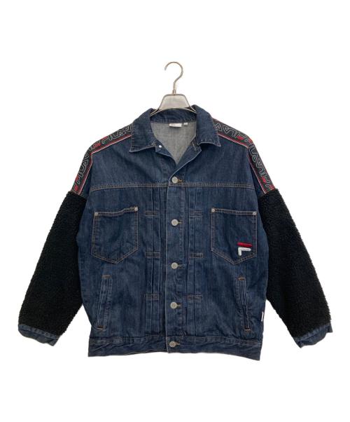 FILA（フィラ）FILA (フィラ) ボア切替デニムジャケット インディゴ サイズ:Ｓの古着・服飾アイテム