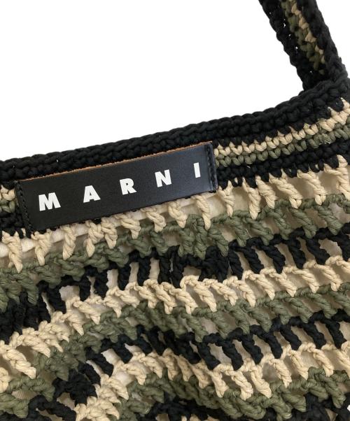 MARNI（マルニ）MARNI (マルニ) クロシェット ショルダーバッグ ブラック×グリーンの古着・服飾アイテム