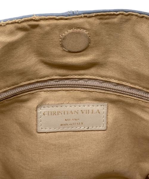 CHRISTIAN VILLA（クリスチャンヴィラ）CHRISTIAN VILLA (クリスチャンヴィラ) 2WAYハンドバッグ スカイブルーの古着・服飾アイテム