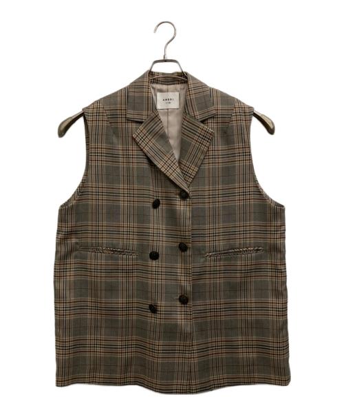 Ameri（アメリ）AMERI (アメリ) チェックジレ グレー サイズ:FREEの古着・服飾アイテム