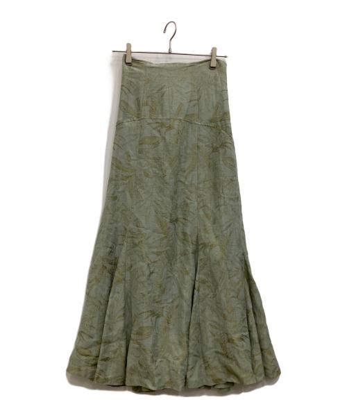 FRAY ID（フレイ アイディー）FRAY ID (フレイ アイディー) ロングスカート グリーンの古着・服飾アイテム