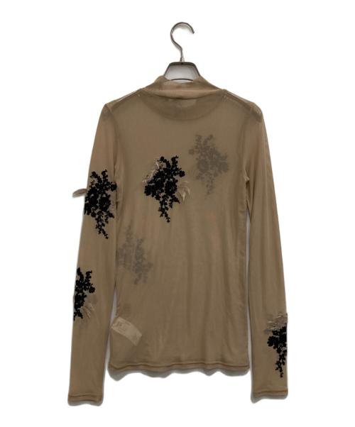 Ameri（アメリ）AMERI (アメリ) UND FUR EMBROIDERY SKINTOP ブラウン サイズ:Fの古着・服飾アイテム