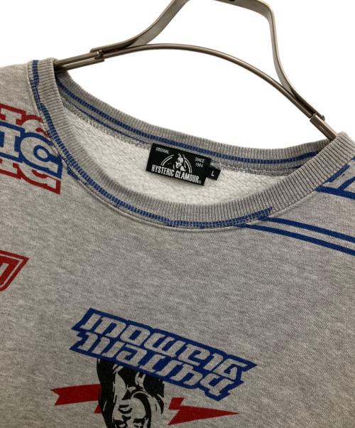Hysteric Glamour（ヒステリックグラマー）Hysteric Glamour (ヒステリックグラマー) スウェット グレー サイズ:Ｌの古着・服飾アイテム