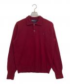 POLO RALPH LAURENポロ・ラルフローレン）の古着「ウールニットポロシャツ」｜レッド