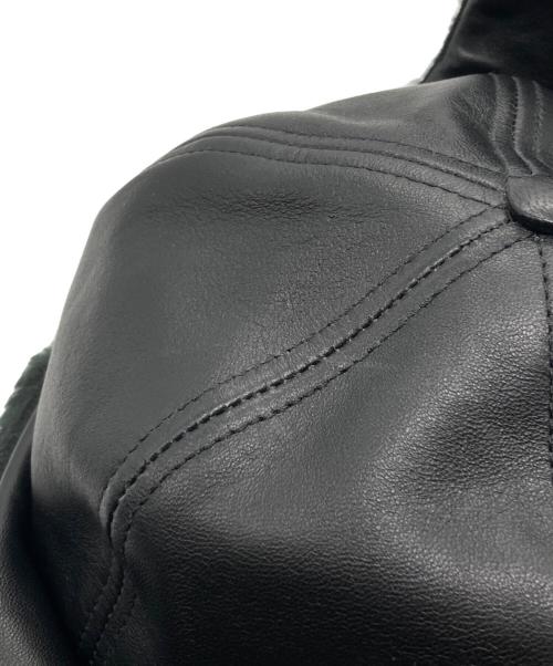 JOURNAL STANDARD（ジャーナルスタンダード）JOURNAL STANDARD (ジャーナルスタンダード) ラムスキンフライトキャップ ブラックの古着・服飾アイテム