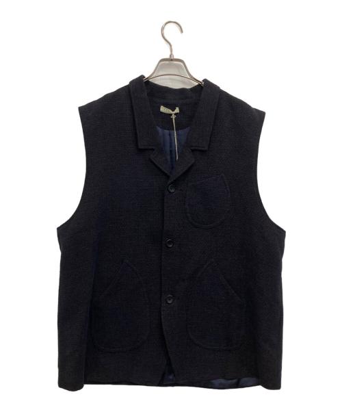Gorsch（ゴーシュ）Gorsch (ゴーシュ) WOOLRAYON VELVETYARN WAISTCOAT ネイビー サイズ:SIZE 50の古着・服飾アイテム
