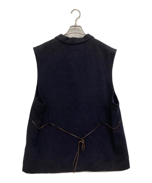Gorsch（ゴーシュ）Gorsch (ゴーシュ) WOOLRAYON VELVETYARN WAISTCOAT ネイビー サイズ:SIZE 50の古着・服飾アイテム