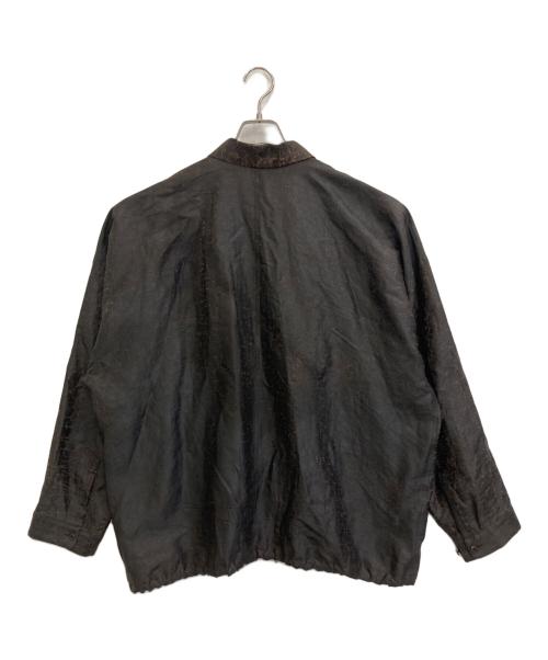 O project（オープロジェクト）O project (オープロジェクト) DORO DYED SILK BALLOON SHIRT ブラウン サイズ:M 未使用品の古着・服飾アイテム
