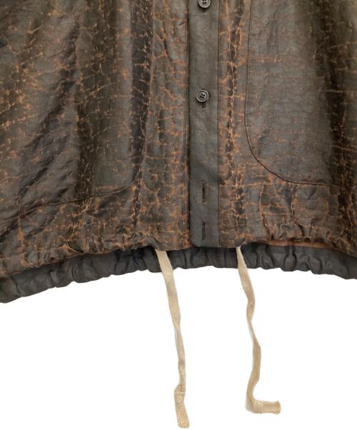 O project（オープロジェクト）O project (オープロジェクト) DORO DYED SILK BALLOON SHIRT ブラウン サイズ:M 未使用品の古着・服飾アイテム