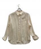 TODAYFULトゥデイフル）の古着「Crepesatin Over Shirts」｜アイボリー