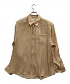 TODAYFULトゥデイフル）の古着「Crepesatin Over Shirts」｜ベージュ