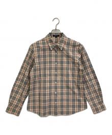 BURBERRY LONDON（バーバリーロンドン）の古着「長袖ノバチェックシャツ」｜ブラウン
