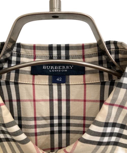 BURBERRY LONDON（バーバリーロンドン）BURBERRY LONDON (バーバリーロンドン) 長袖ノバチェックシャツ ブラウン サイズ:42の古着・服飾アイテム