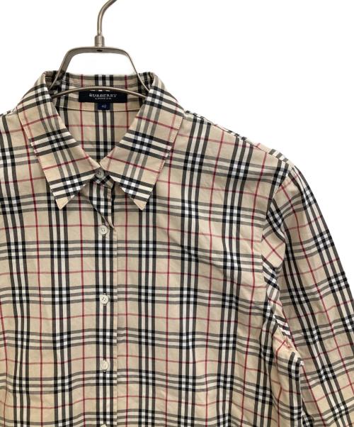 BURBERRY LONDON（バーバリーロンドン）BURBERRY LONDON (バーバリーロンドン) 長袖ノバチェックシャツ ブラウン サイズ:42の古着・服飾アイテム