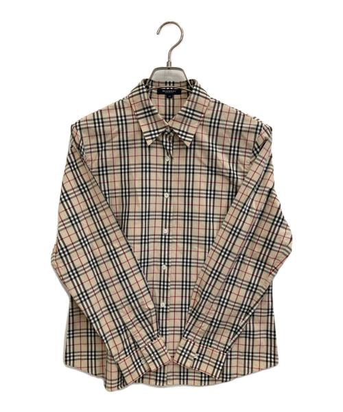 BURBERRY LONDON（バーバリーロンドン）BURBERRY LONDON (バーバリーロンドン) 長袖ノバチェックシャツ ブラウン サイズ:42の古着・服飾アイテム