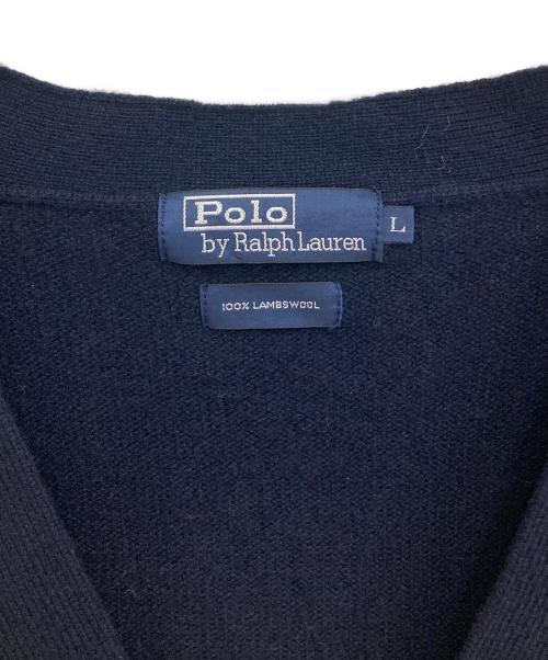 POLO RALPH LAUREN（ポロ・ラルフローレン）POLO RALPH LAUREN (ポロ・ラルフローレン) ニットカーディガン ネイビー サイズ:Ｌの古着・服飾アイテム