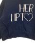 中古・古着 Her lip to (ハーリップトゥ) Share The Love Knit Top ネイビー サイズ:FREE：6000円