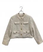 HER LIP TOハーリップトゥ）の古着「Silky White Tweed Jacket」｜アイボリー