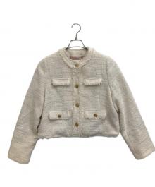HER LIP TO（ハーリップトゥ）の古着「Silky White Tweed Jacket」｜アイボリー