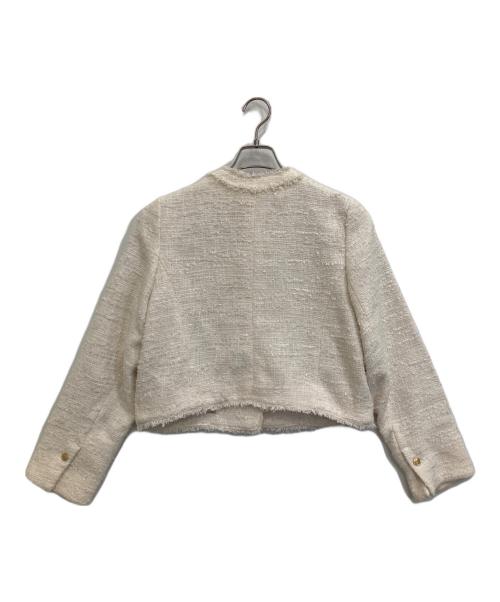 HER LIP TO（ハーリップトゥ）Her lip to (ハーリップトゥ) Silky White Tweed Jacket アイボリー サイズ:Mの古着・服飾アイテム