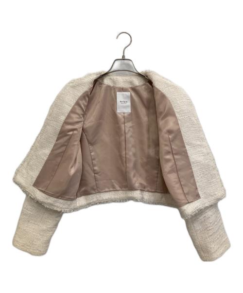 HER LIP TO（ハーリップトゥ）Her lip to (ハーリップトゥ) Silky White Tweed Jacket アイボリー サイズ:Mの古着・服飾アイテム