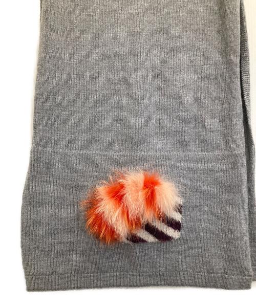 FENDI（フェンディ）FENDI (フェンディ) ウールマフラー グレーの古着・服飾アイテム