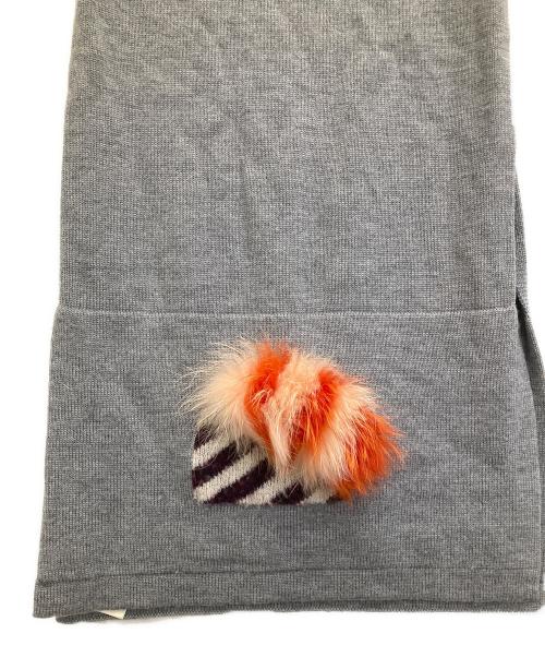 FENDI（フェンディ）FENDI (フェンディ) ウールマフラー グレーの古着・服飾アイテム
