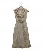 HER LIP TOハーリップトゥ）の古着「Classic Oxford Belted Dress」｜ベージュ