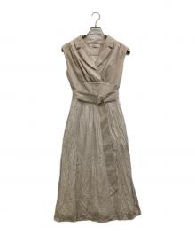 HER LIP TO（ハーリップトゥ）の古着「Classic Oxford Belted Dress」｜ベージュ