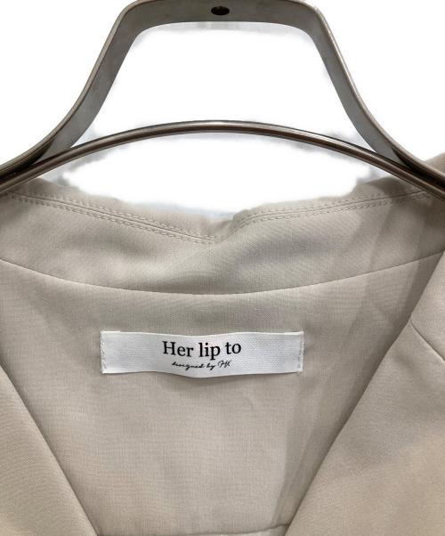 HER LIP TO（ハーリップトゥ）Her lip to (ハーリップトゥ) Classic Oxford Belted Dress ベージュ サイズ:Ｓの古着・服飾アイテム