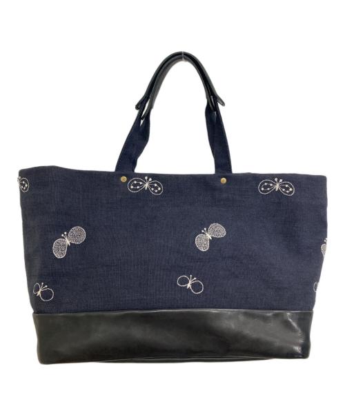 mina perhonen（ミナ ペルホネン）mina perhonen (ミナ ペルホネン) calzone bag ネイビーの古着・服飾アイテム