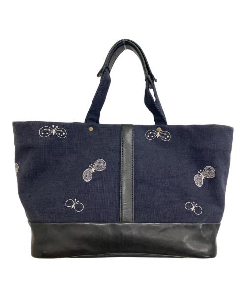 mina perhonen（ミナ ペルホネン）mina perhonen (ミナ ペルホネン) calzone bag ネイビーの古着・服飾アイテム