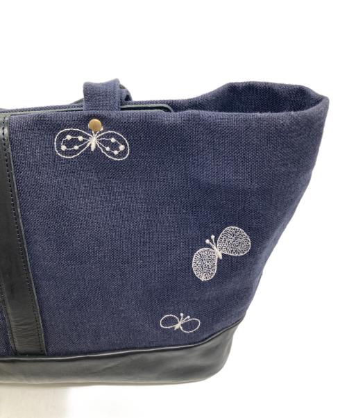 mina perhonen（ミナ ペルホネン）mina perhonen (ミナ ペルホネン) calzone bag ネイビーの古着・服飾アイテム