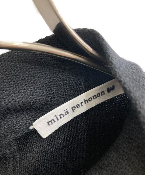 mina perhonen（ミナ ペルホネン）mina perhonen (ミナ ペルホネン) ウールモックネックカットソー ブラック サイズ:36の古着・服飾アイテム