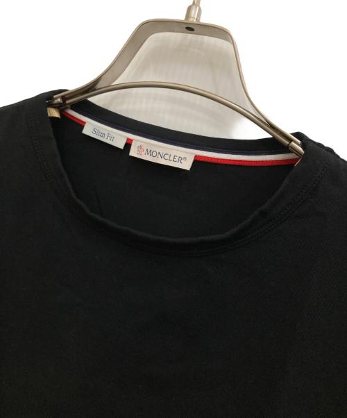 MONCLER（モンクレール）MONCLER (モンクレール) スリムフィットTシャツ ブラック サイズ:Mの古着・服飾アイテム