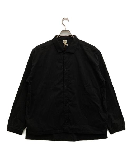 JACKMAN（ジャックマン）jackman (ジャックマン) Crepe Coach Shirt ブラック サイズ:Mの古着・服飾アイテム