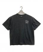 stussyステューシー）の古着「プリントTシャツ」｜ブラック