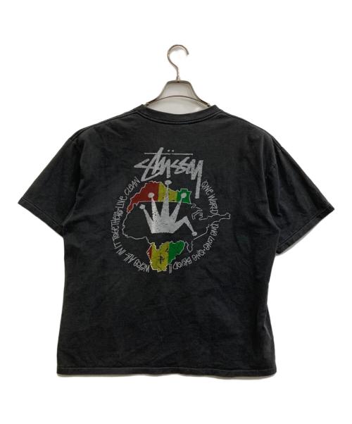 stussy（ステューシー）stussy (ステューシー) プリントTシャツ ブラック サイズ:Ｌの古着・服飾アイテム