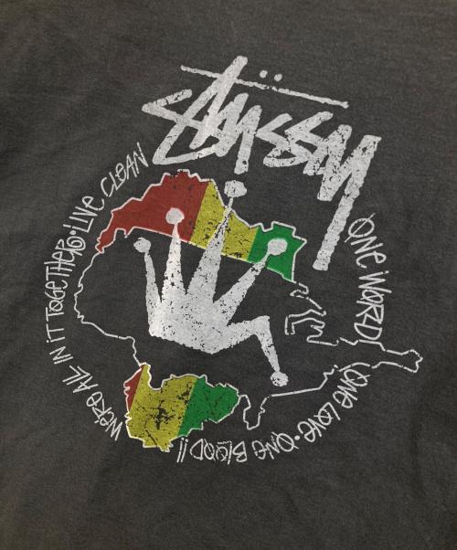 stussy（ステューシー）stussy (ステューシー) プリントTシャツ ブラック サイズ:Ｌの古着・服飾アイテム