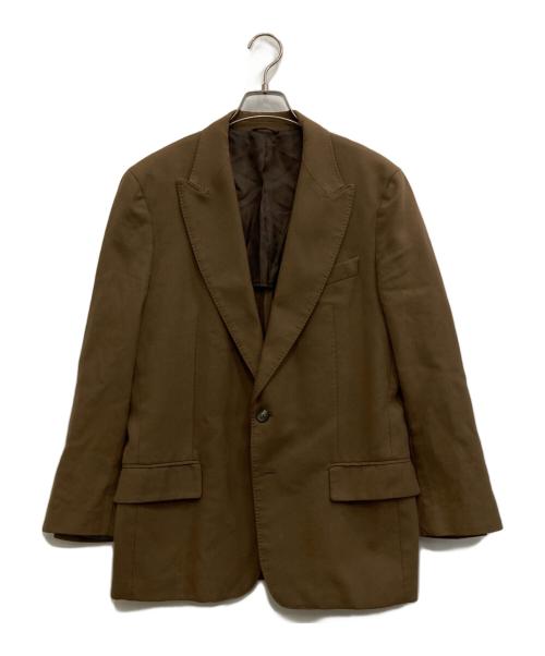 Maison Martin Margiela（メゾンマルタンマルジェラ）Maison martin Margiela (メゾンマルタンマルジェラ) コットンテーラードジャケット ブラウン サイズ:48の古着・服飾アイテム