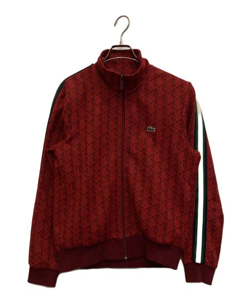 LACOSTE（ラコステ）LACOSTE (ラコステ) モノグラムジャガードトラックジャケット レッド サイズ:Mの古着・服飾アイテム